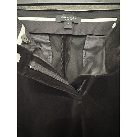 Ann Taylor Women's Devin Fit Velvet Ankle Pant Black Size 8 - Picture 5 of 11